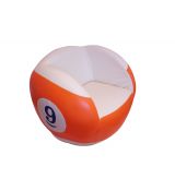 Biliardové kreslo č.9 white-orange